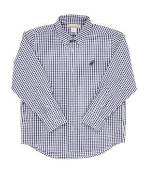 NEW BEAUFORT BONNET boy's list dress shirt in nantucket navy windowpane